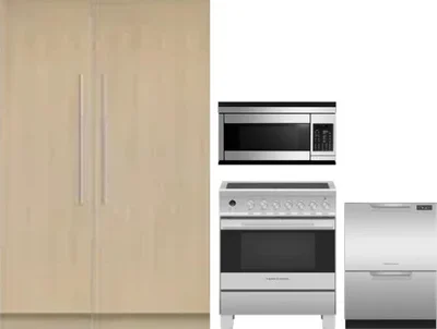5 Piece Package Includes Refrigerator, Freezer, Range, Microwave And Dishwasher